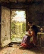 George Hardy The Reading Lesson Sweden oil painting artist